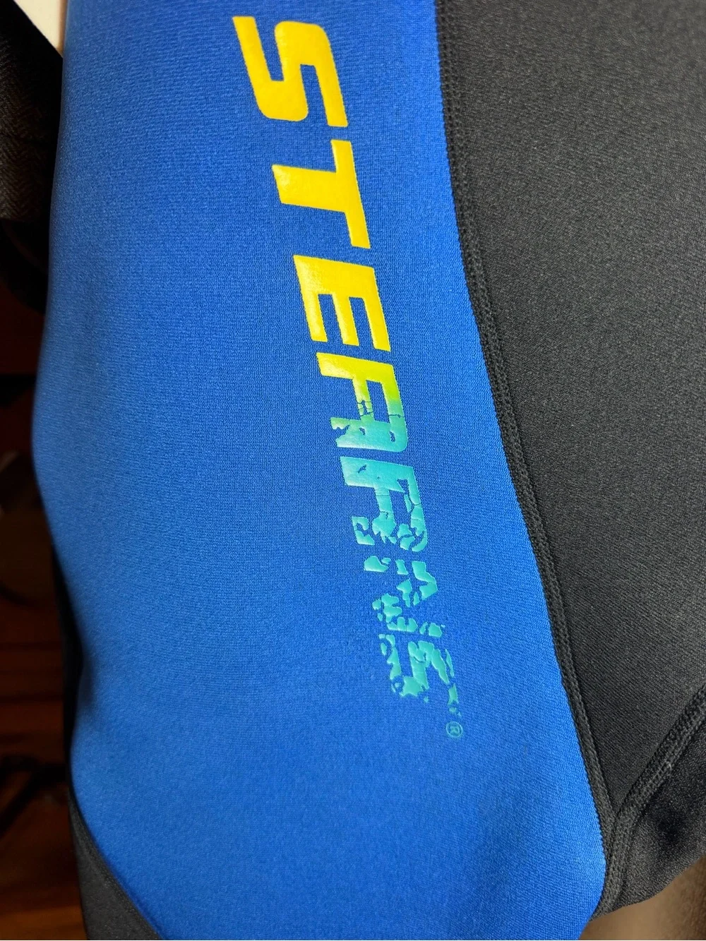 Stearns Shorty Wetsuit Men’s XL Black Blue Neoprene Back Zip Diving Surf